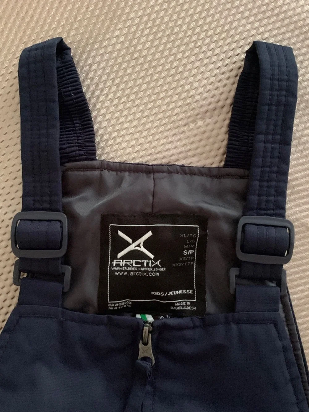 Arctix Kids Navy Insulated Snow Bib Ski Snowboard Pants Size Small 8